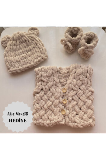 پاپوش نوزاد پسرانه – دخترانه  Baby Sept Collection با کد bsc-patik-yelek-bere-set